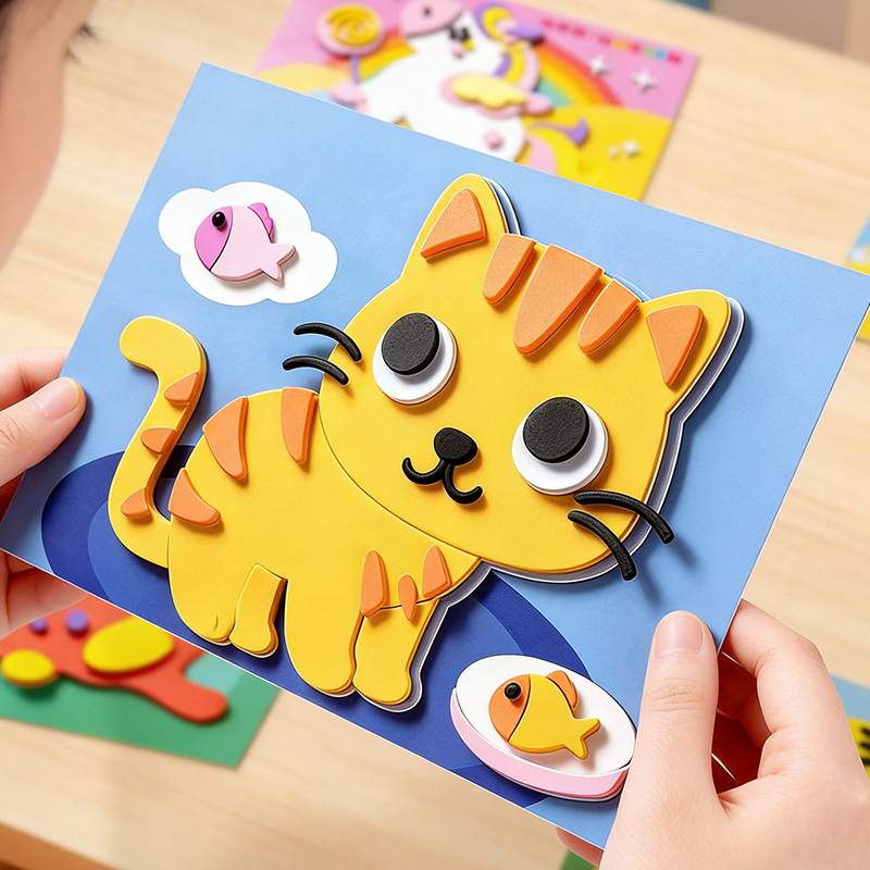 Science Project Diy - Children's 3D Stickers, 10 Random Sheets,