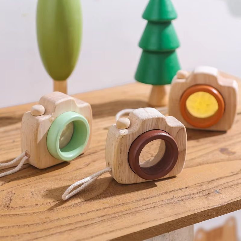 Science Kit - Wooden Magnifying Glass Mini Camera-Shaped Easy