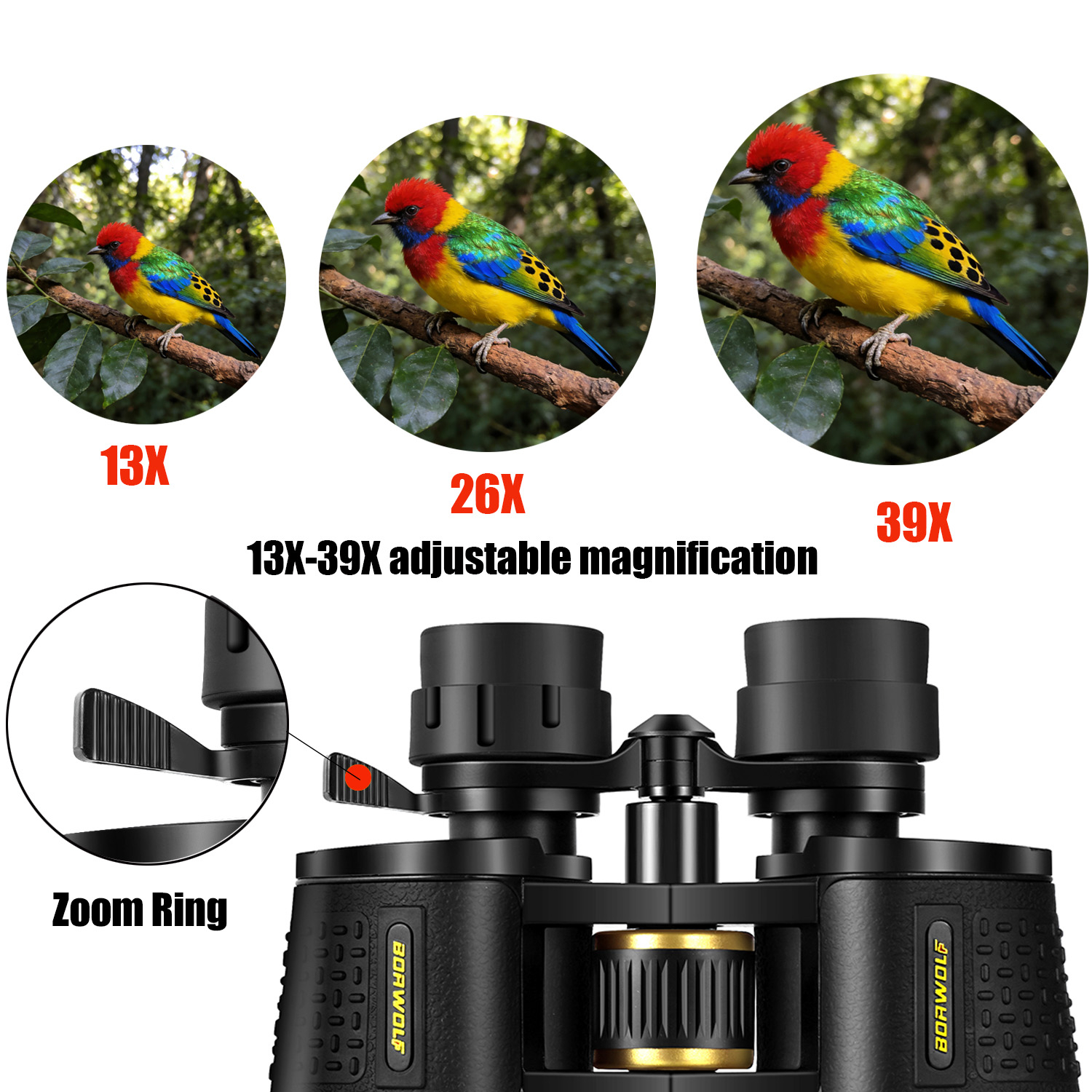 BORWOLF 13-39X70 ED High Magni - National Geographic Telescope 70Mm recension och pris