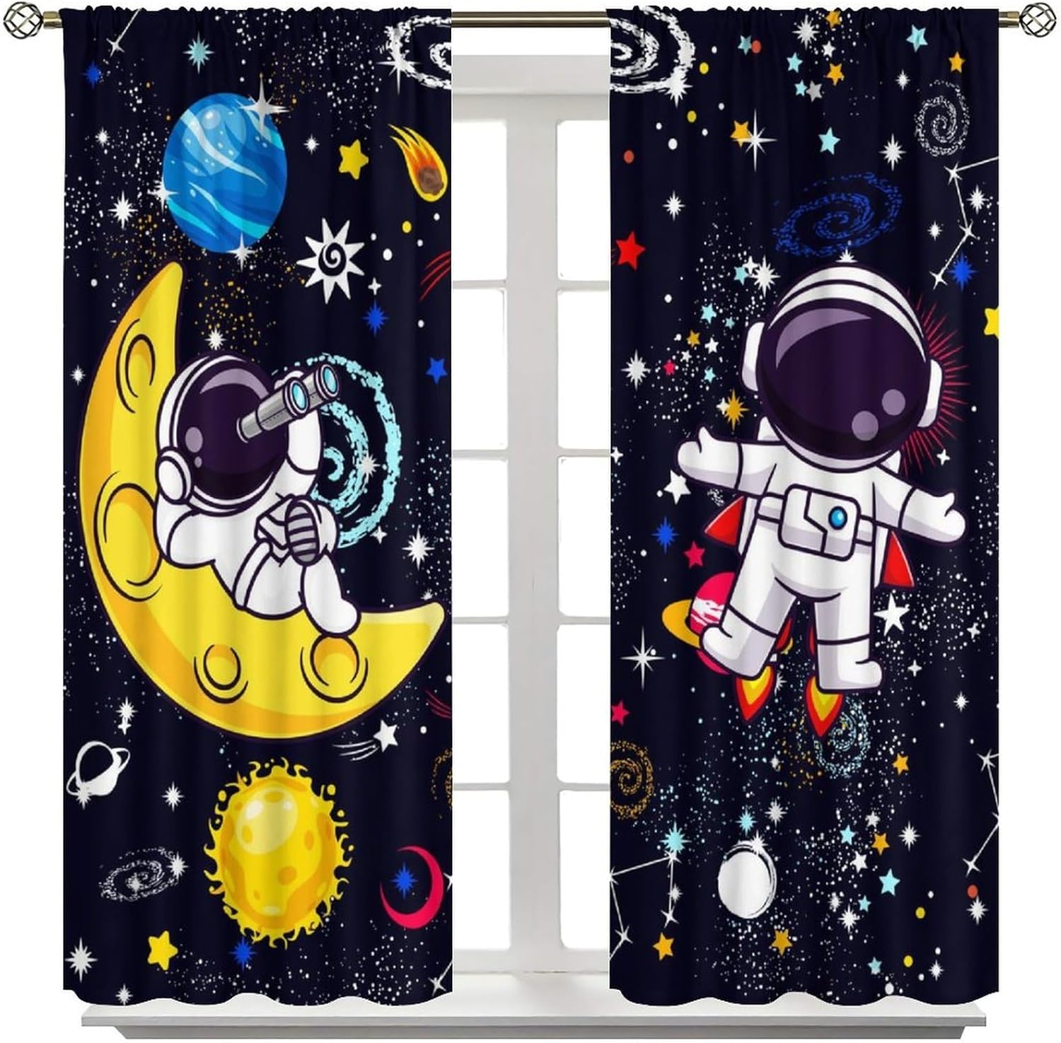 Galaxy Science Curtain Decorat - Science Nursery recension och pris