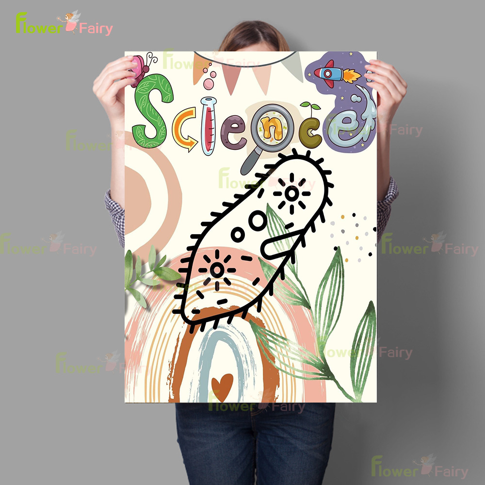 Cartoon Microbiology Watercolo - Science Nursery recension och pris